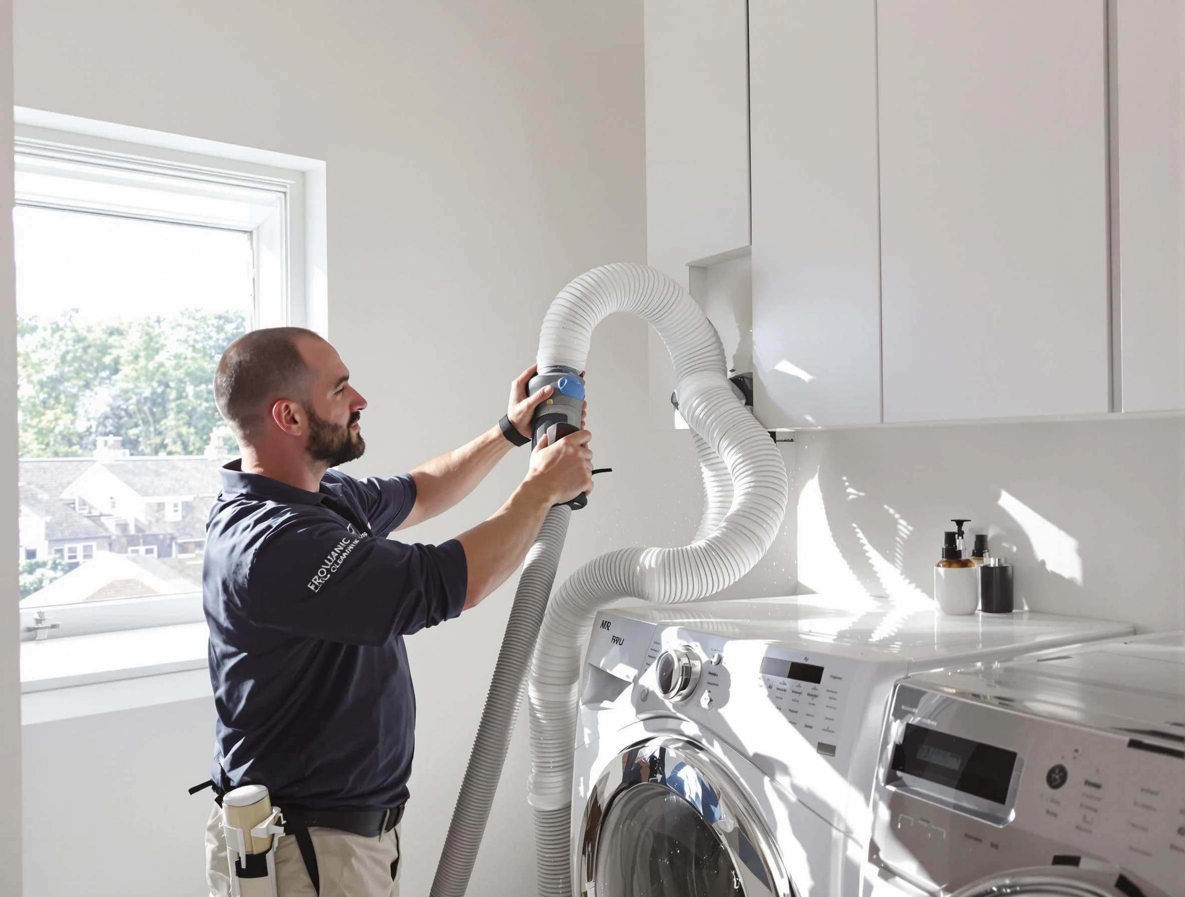 Certified Taylorsville Dryer Vent Cleaning technician performing dryer vent cleaning in Taylorsville