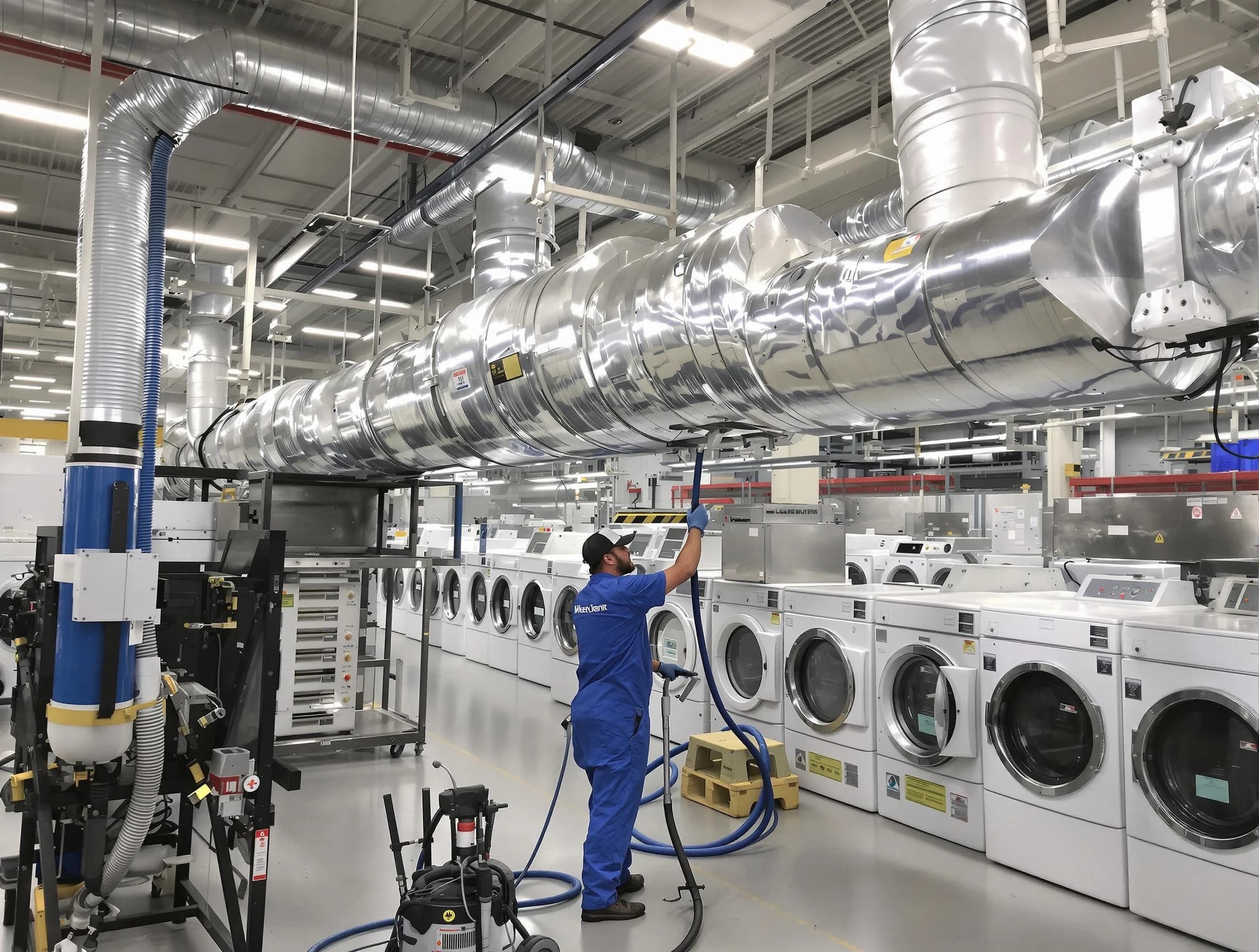 Taylorsville Dryer Vent Cleaning team performing heavy-duty industrial dryer vent cleaning in Taylorsville